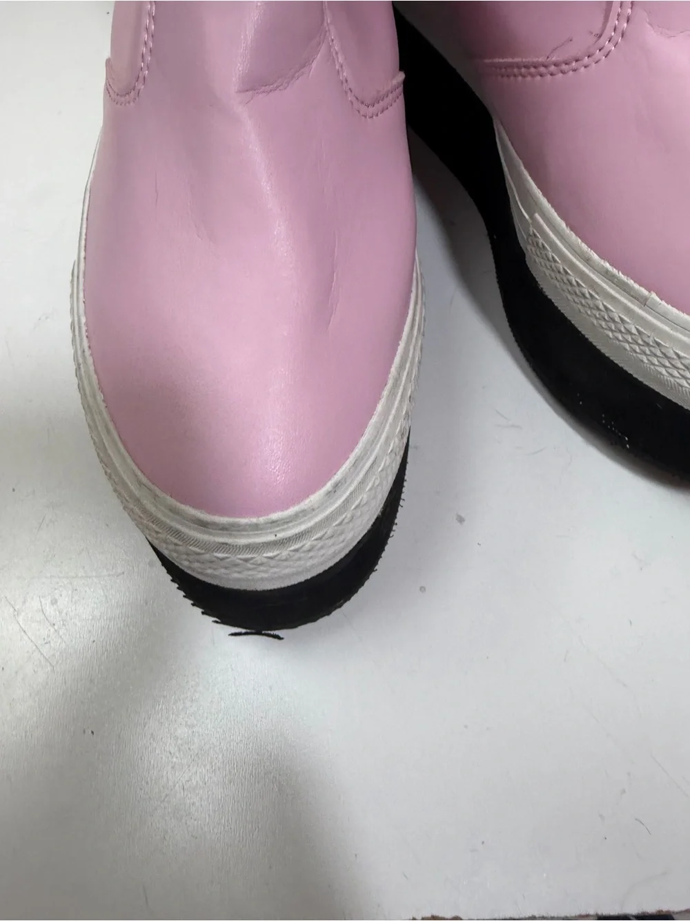 IIJIN Pink Super Chunky Platform Slip-On Sneakers/Boots 9.5-10. *FLAWS/READ*
